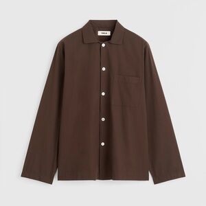 Tekla Brown Button-Up Shirt